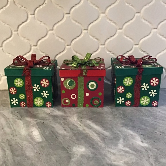 Set of 3 Tin Gift Boxes - Picture 2 of 4